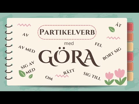 Partikelverb med GÖRA