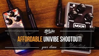 Video thumbnail for Affordable Univibe shootout! MXR M68 Univibe vs. Dunlop JHW3 '69 Psych Series Uni-Vibe Mini by Max Guitar Store