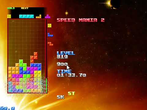 [Nullpomino] Speed Mania 2 -- Level 500-1300 under 4 minutes