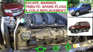 Ford Escape / Mercury Mariner / Mazda Tribute 3.0 Ignition Coil and Spark Plugs Replacement!