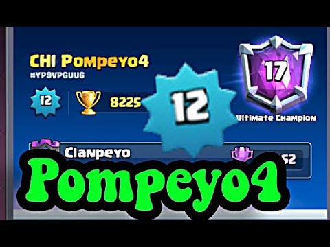 Pompeyo4  Balloon Cycle GOD 🏆 8225  👈Best Level 12 in clash Royale