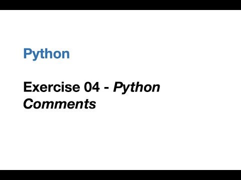 04 Python Comments