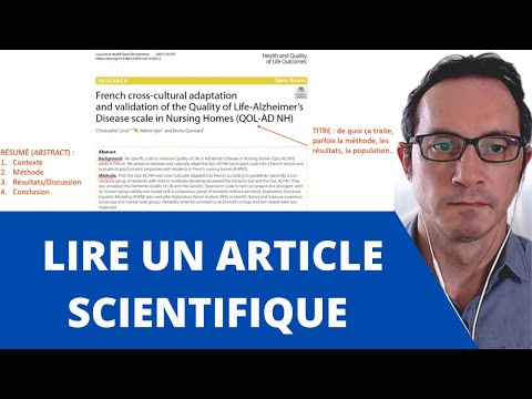 Comment lire un article scientifique pour la première fois (Extrait de formation)