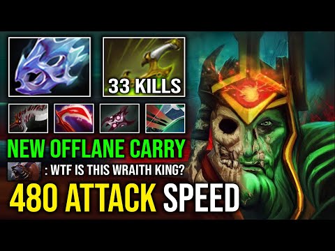 How to Offlane Wraith King 480 Attack Speed Heavy Crit 1 Shot Hit Like a Truck Hard Carry Dota 2