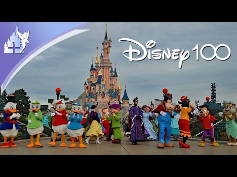 Celebration with 100 Characters at Disneyland Paris for Disney 100