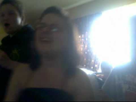 dirtyprincess and 123mommacita messing around while watching the boys next door :)