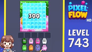 Pixel Flow Level 743 Solution Walkthrough