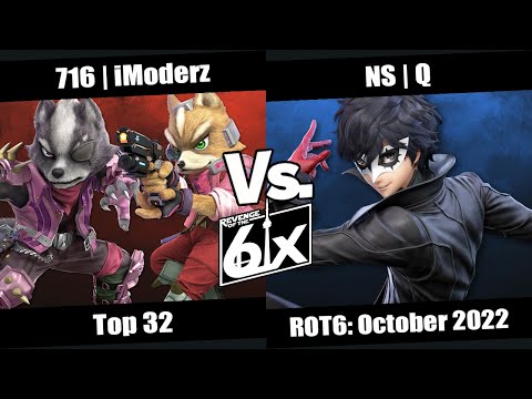 ROT6 October Top 32 - 716 | iModerz (Wolf, Fox) vs NS | Q (Joker) SSBU Singles