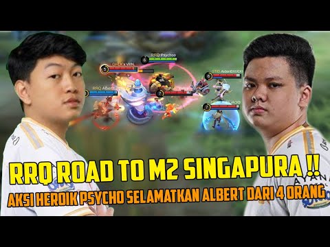 RRQ ROAD TO M2 SINGAPURA. AKSI HEROIK PSYCHO SELAMATKAN ALBERT DARI 4 ORANG, MALAH DIBANTAI BALIK