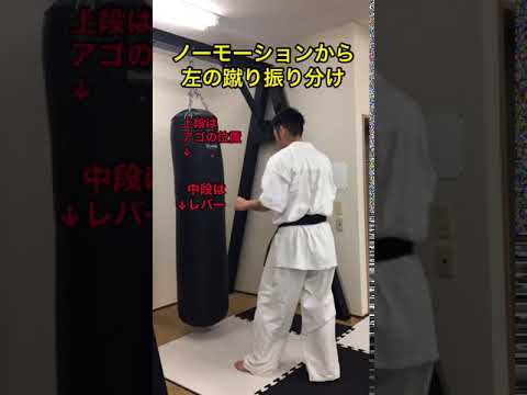 ノーモーションから左の蹴り振り分け