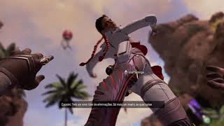 Loba finalizando Caustic - Apex Legends