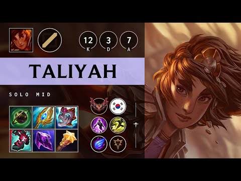 Taliyah Mid vs Galio - KR Grandmaster Patch 25.11