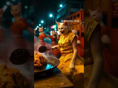 ##cute cat couple dance##