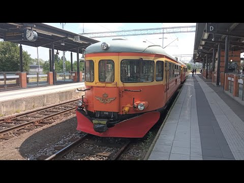 Museitåg Yb - rälsbuss avgår från Linköping C (Tåg 73440)