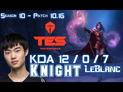 TES Knight LEBLANC vs NOCTURNE Mid - Patch 10.16 KR Ranked