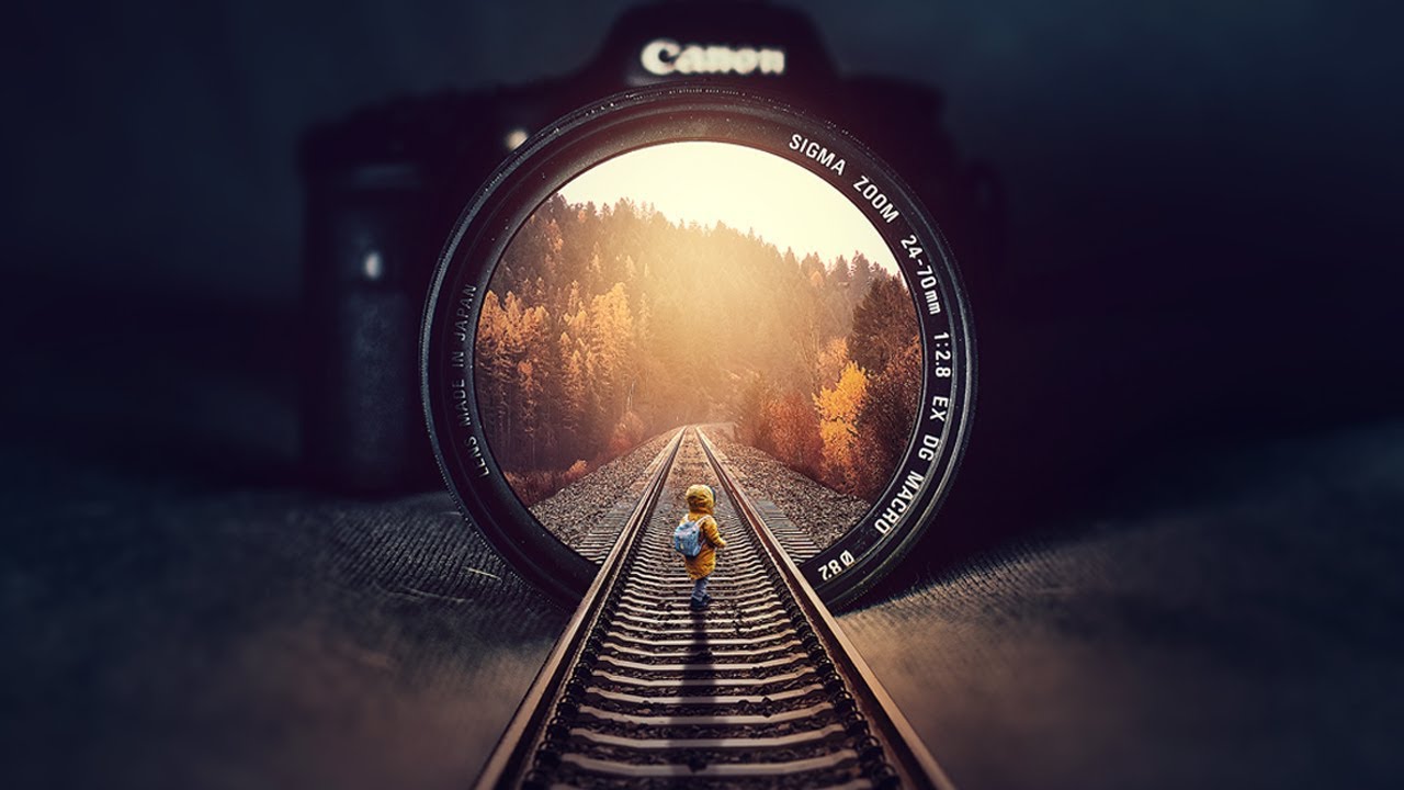 Rail inside illusion Photomanipulation tutorial by Rafy