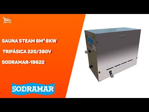 Sauna Steam 6M³ 6KW Trifásica 220/380V  - Video