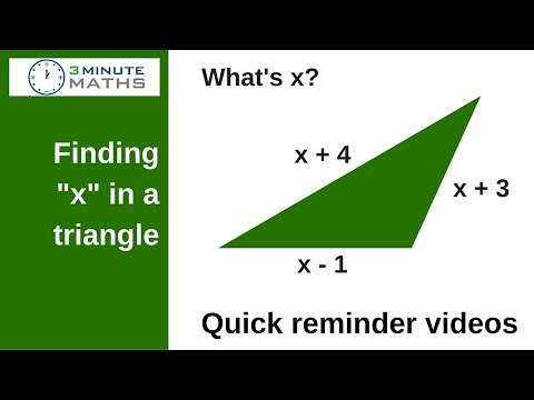 How to find x in a triangle when you know the perimeter