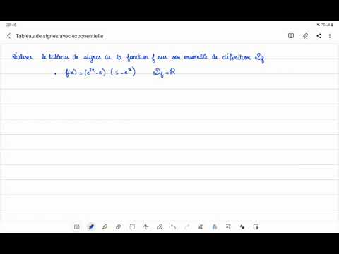Term : tableau de signes avec exponentielle