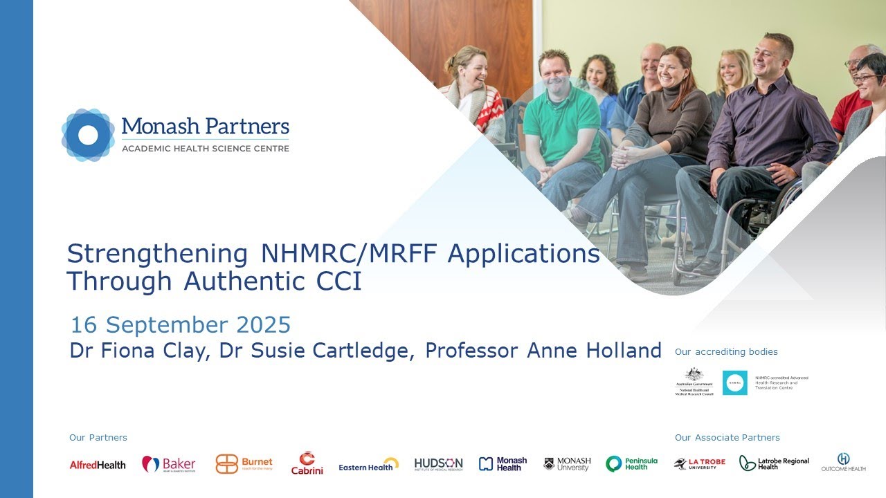 Strengthening NHMRC/MRFF Applications Through Authentic CCI