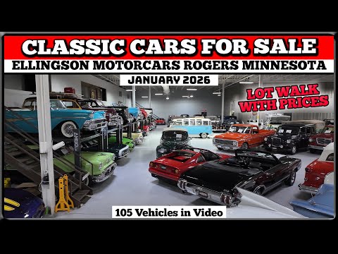 Ellingson Motorcars - CLASSIC CARS FOR SALE - Lot Walk -  Showroom Tour - Muscle Cars - January 2026