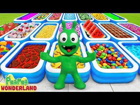 Pea Pea Explore Secret Colorful Pools! 🌈💦 | Funny Cartoon for Kids