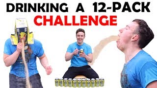 DRINKING A 12 PACK CHALLENGE *VOMIT*