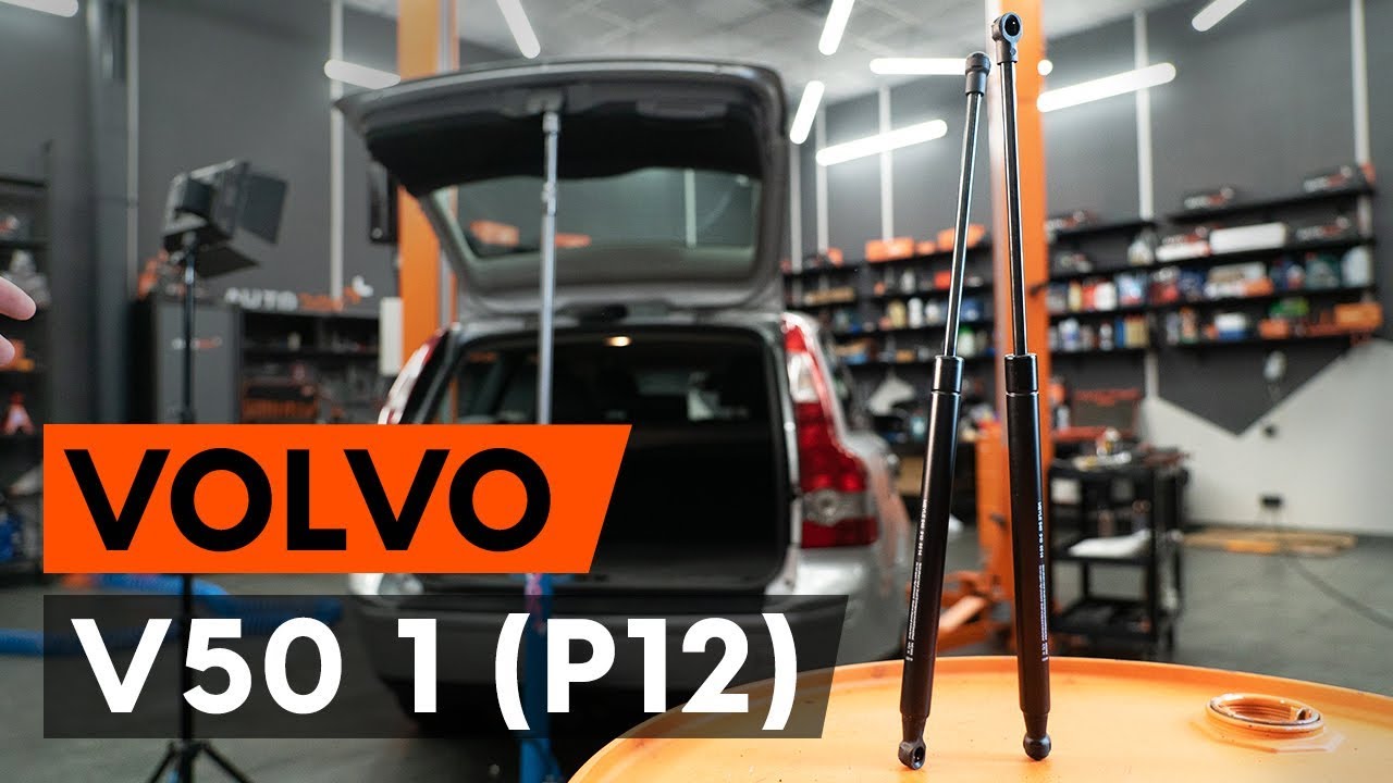 Kuinka vaihtaa takaluukun kaasujousi Volvo V50 MW-autoon – vaihto-ohje