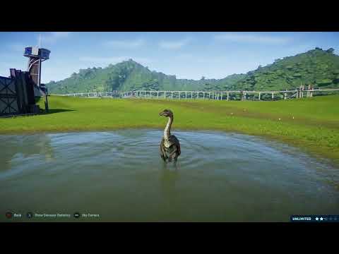 **Jurassic World Evolution: Spinoraptor vs Gallimimus**