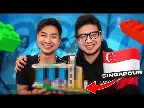 Je construis le LEGO Singapour offert par Kevin...