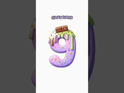 Donut 9 to Zero #countdown #shorts