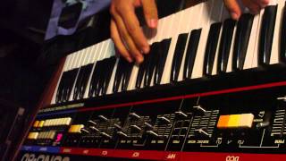 turquoise hexagon sun (boards of canada) on roland juno-60