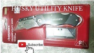HOW TO UNLOCK AND REPLACE HUSKY FOLDING UTILITY KNIFE BLADE..2022