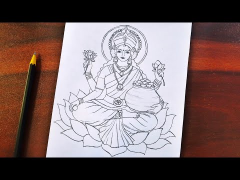 How to Draw LAKSHMI Mata ✨| Pencil Drawing | Easy Step by Step Tutorial