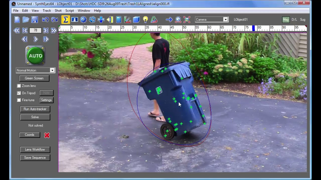 Automated Stereoscopic Object Tracking with SynthEyes