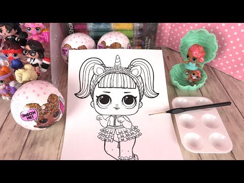 Poupées LOL Coloriage Unicorn Confetti Pop Collection Scintillante