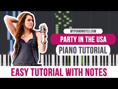 Miley Cyrus - Party In The USA Sheet Music for Piano | Free PDF