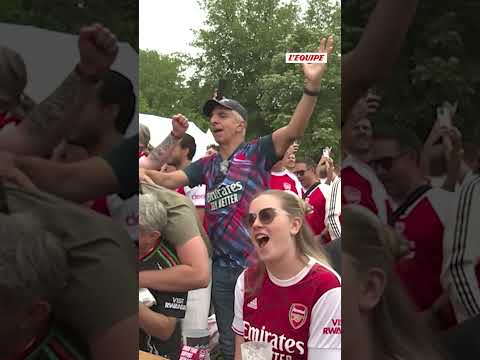 🤯​➡️​ L'ambiance grimpe à Budapest avant la finale de LDC #psg #arsenal #football