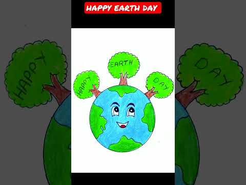 Earth Day Drawing / Earth Day Poster Drawing / World Earth Day Drawing / Save Earth Drawing