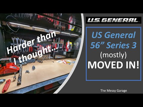 US General 56" Hutch and Tool Cabinet Tour - (Mostly) Moved In!