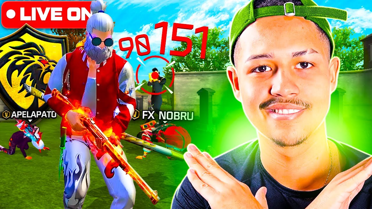 O MAIS FOCADO VOLTOU! QUASE ELITE NA RANK 💙 FREE FIRE AO VIVO 💙 PHZIN FF💙