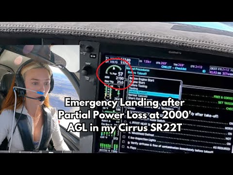 Emergency Landing after Partial Power Loss at 2000' AGL in my Cirrus SR22T