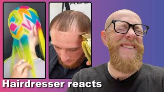 Hairdresser reacts to Hair fails and wins compilation from Tik Tok and Reels.  #hair