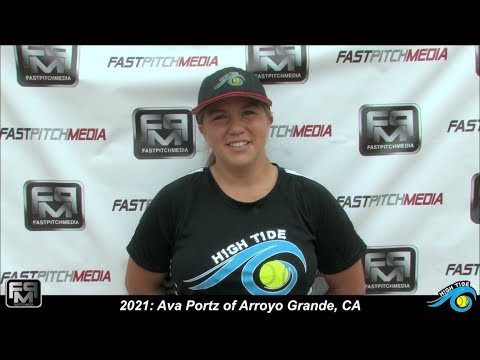 2021 Ava Portz Pitcher and First Base Softball Skills Video - High Tide