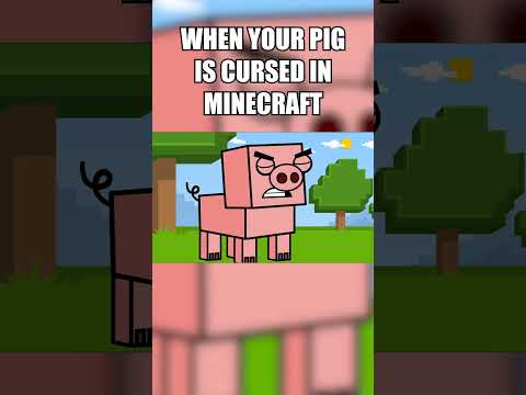 when your pig is cursed in minecraft... #minecraft