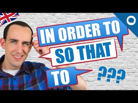 🤔 What's The Difference Between IN ORDER TO, SO THAT and TO? | Learn English Grammar