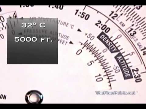 Calculating Density Altitude on an E6B
