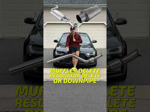 DOWNPIPE vs MUFFLER DELETE vs RESONATOR DELETE - how does each of them sound? 🏎️💥