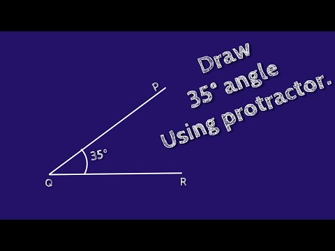 How to draw 35 degree angle using protractor.Construct 35 degree angle using protractor.Shsirclasses