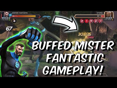BUFFED Mister Fantastic Gameplay! - BIG Fury Damage Buff! - Marvel Contest of Champions